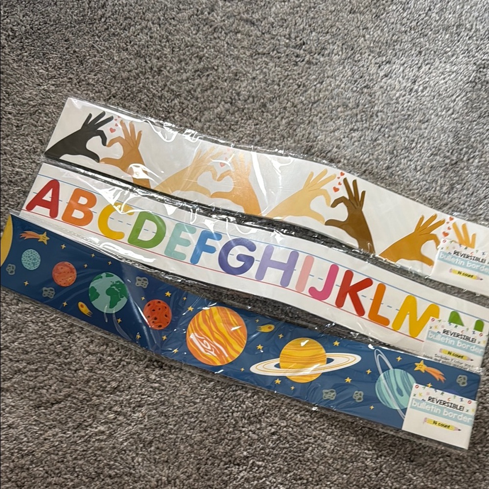 Colorful Alphabet, Space-Themed, Inclusion Bulletin Borders